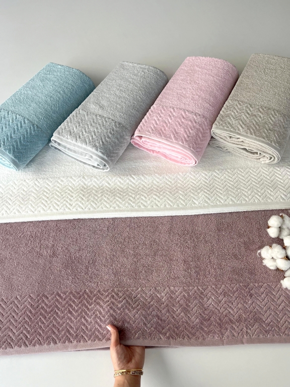 90x150 MYSOFT ZİKZAK BANYO HAVLUSU