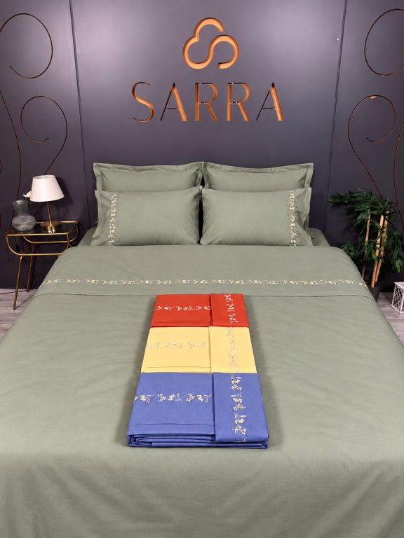 SARRA HOME NAKIŞLI NEVRESİM TAKIMI - MİMOZA