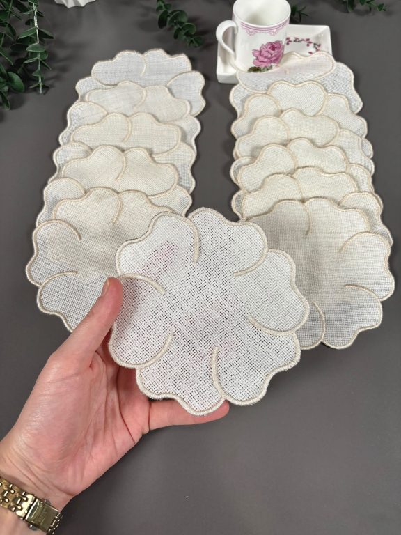 SARRA 15X15 6'LI SUNUM PEÇETESİ - ÇİÇEK