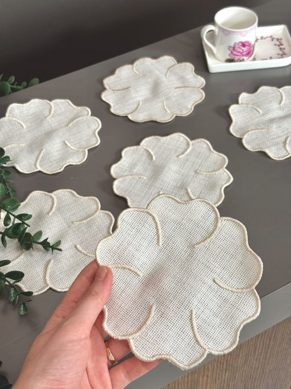 SARRA 15X15 6'LI SUNUM PEÇETESİ - ÇİÇEK