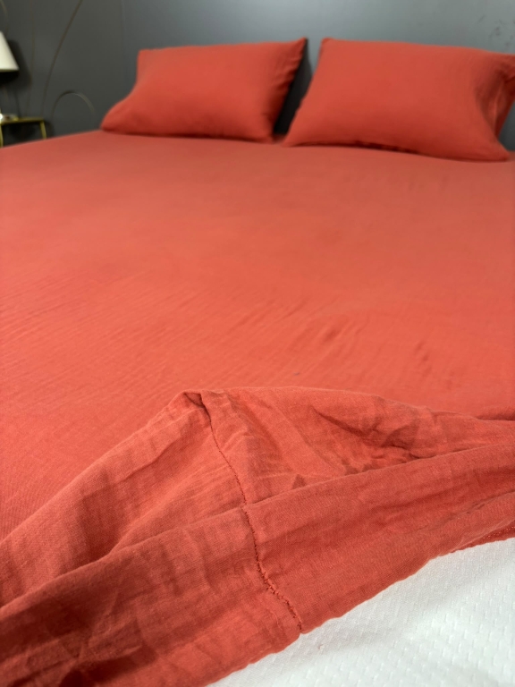 SARRA HOME MÜSLİN ÇİFT KİŞİLİK LASTİKLİ ÇARŞAF TAKIMI
