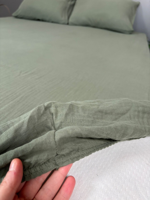 SARRA HOME MÜSLİN ÇİFT KİŞİLİK LASTİKLİ ÇARŞAF TAKIMI