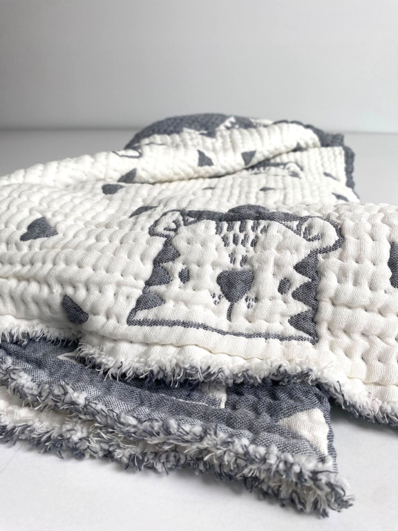 SARRA HOME DESENLİ MÜSLİN BEBEK ÖRTÜSÜ