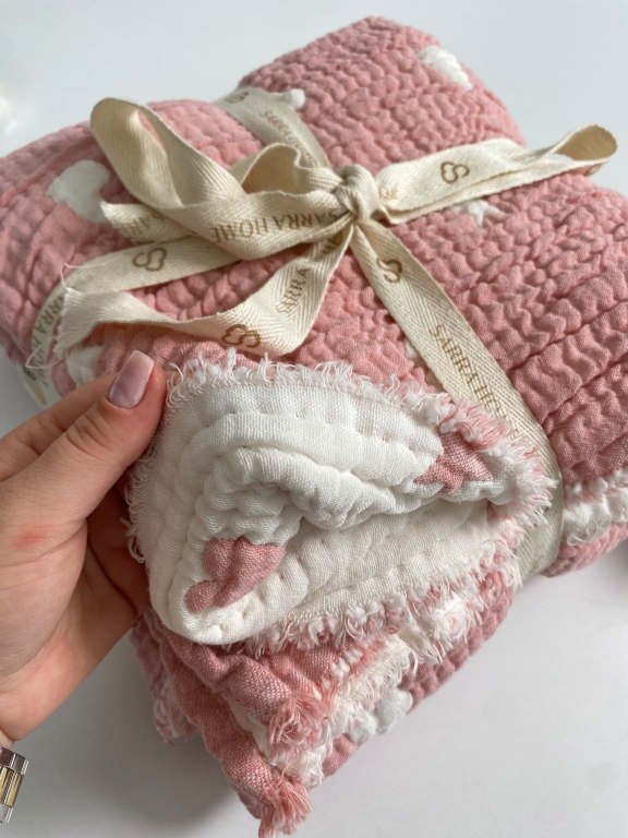 SARRA HOME DESENLİ MÜSLİN BEBEK ÖRTÜSÜ