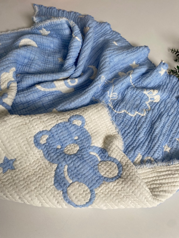 SARRA HOME DESENLİ MÜSLİN BEBEK ÖRTÜSÜ