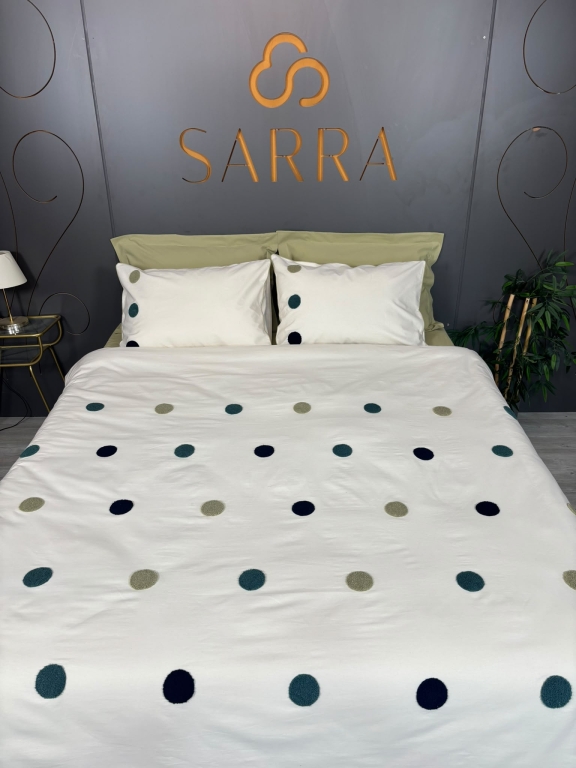 SARRA HOME PUF NAKIŞLI ÇİFT KİŞİLİK NEVRESİM TAKIMI