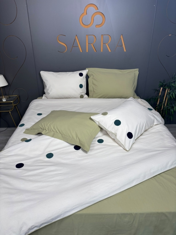 SARRA HOME PUF NAKIŞLI ÇİFT KİŞİLİK NEVRESİM TAKIMI