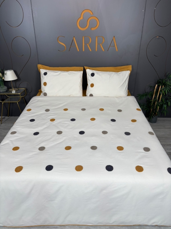 SARRA HOME PUF NAKIŞLI ÇİFT KİŞİLİK NEVRESİM TAKIMI