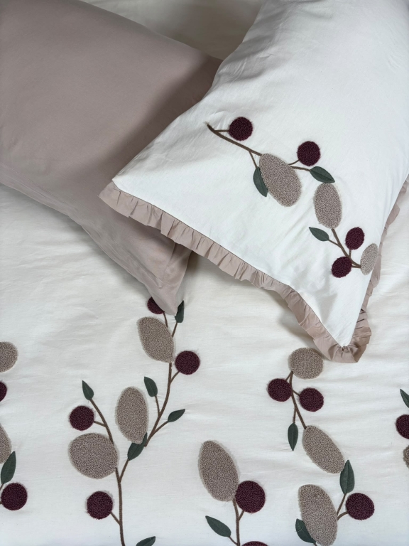 SARRA HOME PUF NAKIŞLI ÇİFT KİŞİLİK NEVRESİM TAKIMI