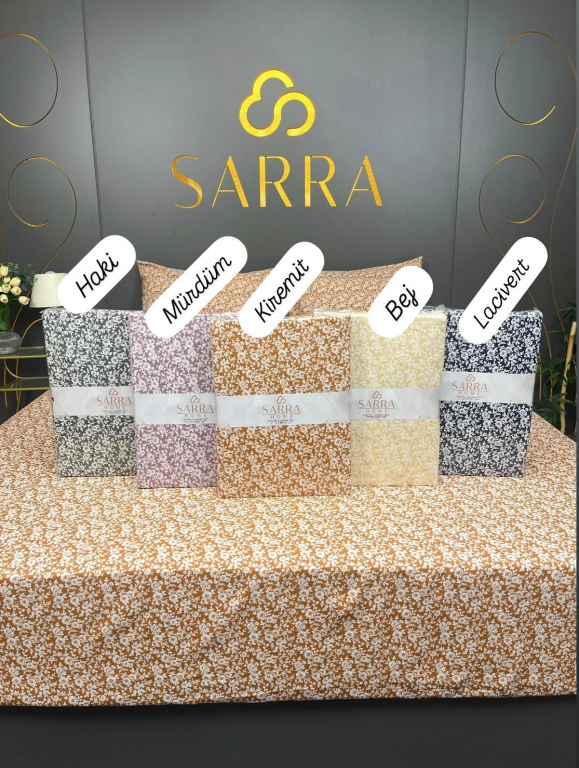 SARRA HOME FLORA ÇİFT KİŞİLİK EKO LASTİKLİ ÇARŞAF SETİ