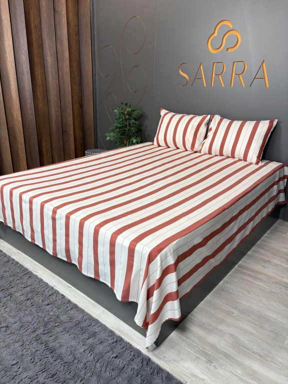 SARRA ÇİFT KİŞİLİK LİNE DÜZ ÇARŞAF SETİ