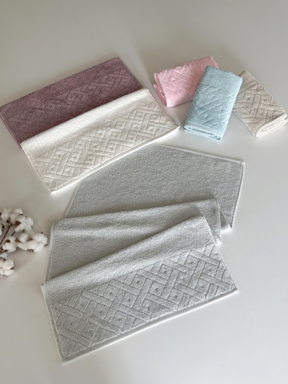 50X90 MYSOFT 6'LI RENKLİ HAVLU - KARO
