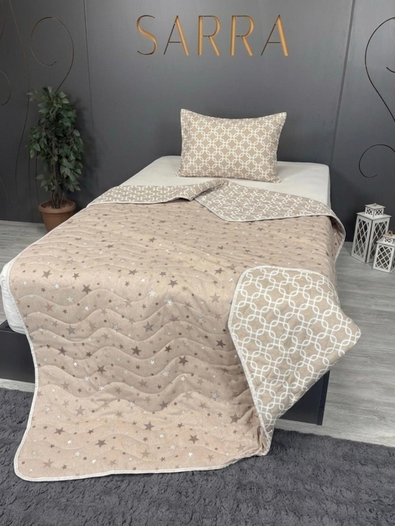 SARRA HOME TEK KİŞİLİK KAPİTONELİ YATAK ÖRTÜ SETİ