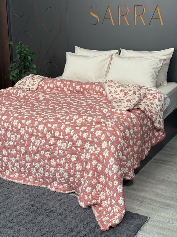 SARRA HOME ÇİFT KİŞİLİK MÜSLİN YATAK ÖRTÜSÜ