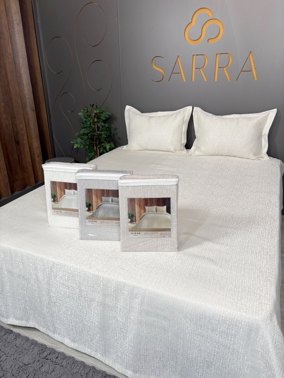 SARRA ÇİFT KİŞİLİK YATAK ÖRTÜ SETİ - ASPEN