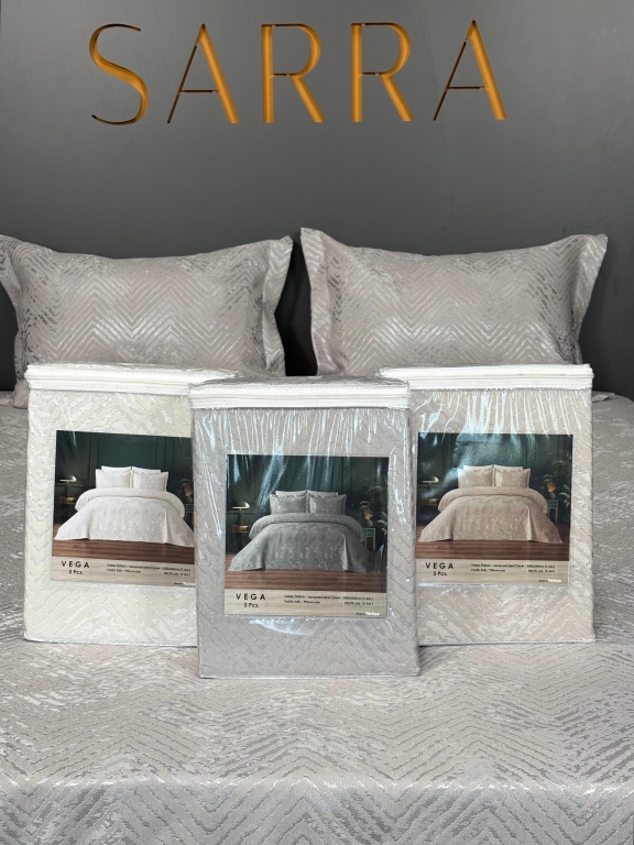 SARRA ÇİFT KİŞİLİK YATAK ÖRTÜ SETİ - VEGA