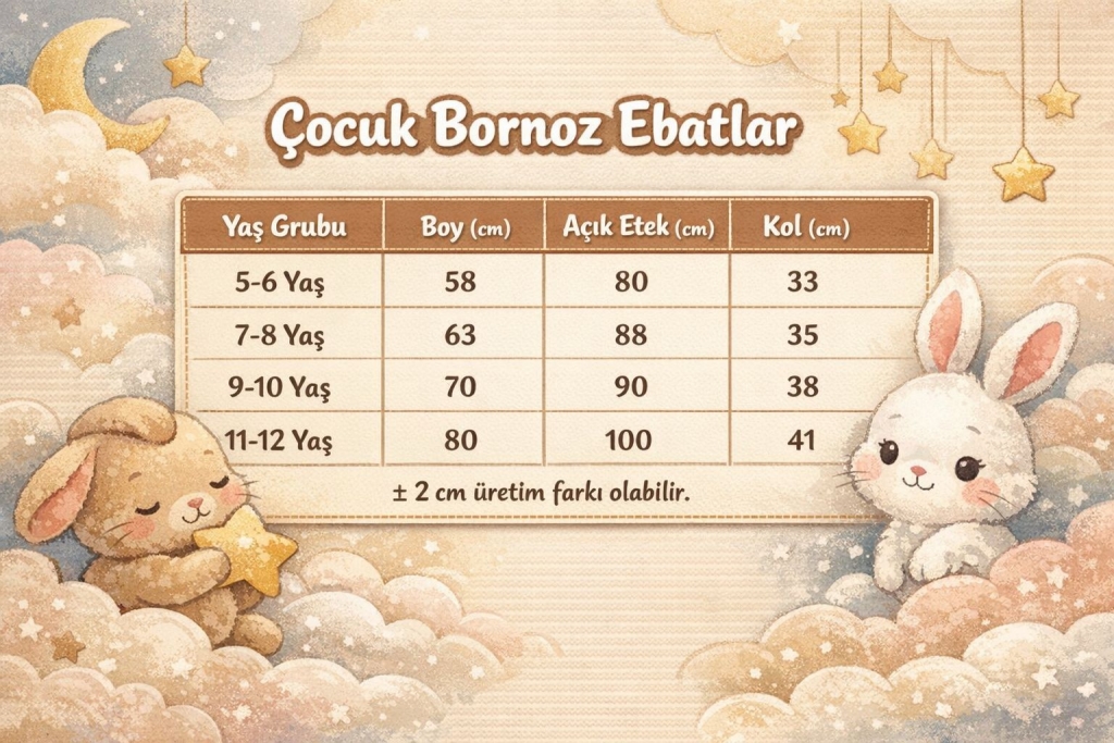 ÇOCUK BORNOZU 9-10 YAŞ